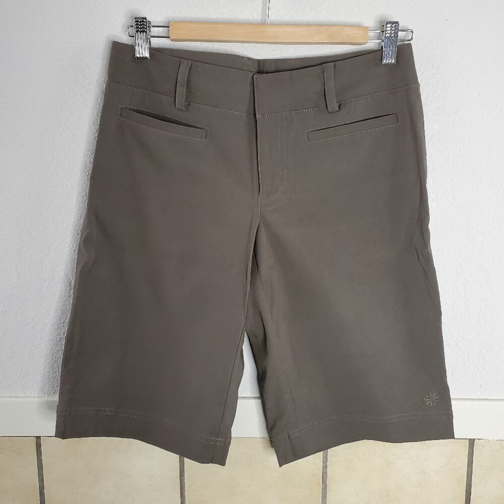 Athleta Brown ripstop nylon med thigh shorts Hiling Outdoor Casual